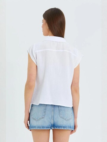 MixRay Bluse in Weiß