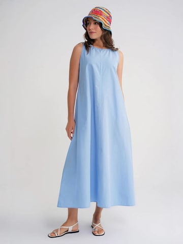 MixRay Dress in Blue: front