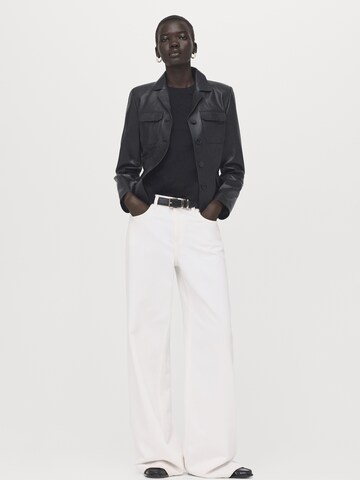 MANGO Majica 'CHALS' | črna barva