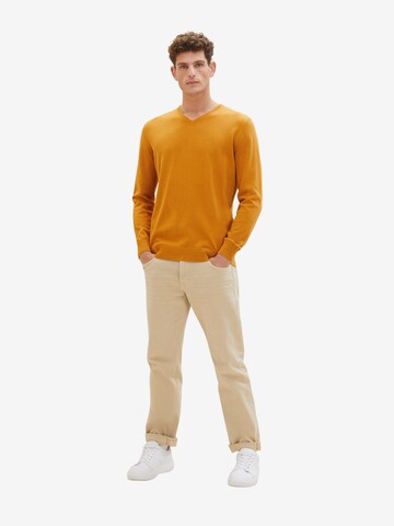 TOM TAILOR Regular Fit Pullover in Orange