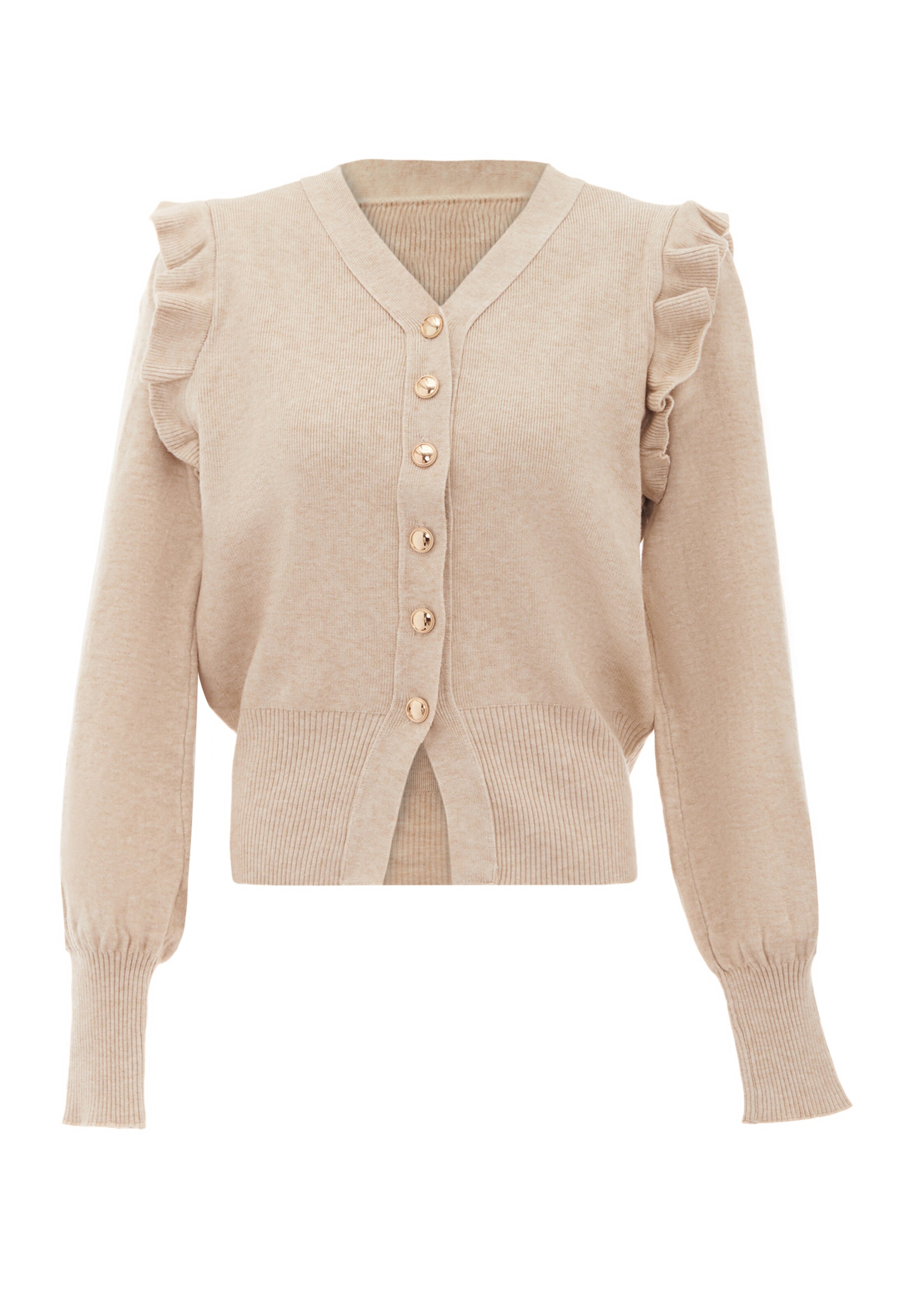 NAEMI Strickjacke in Beige: Vorderseite
