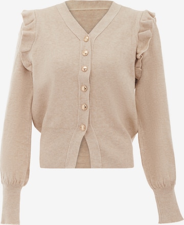 NAEMI Gebreid vest in Beige: voorkant