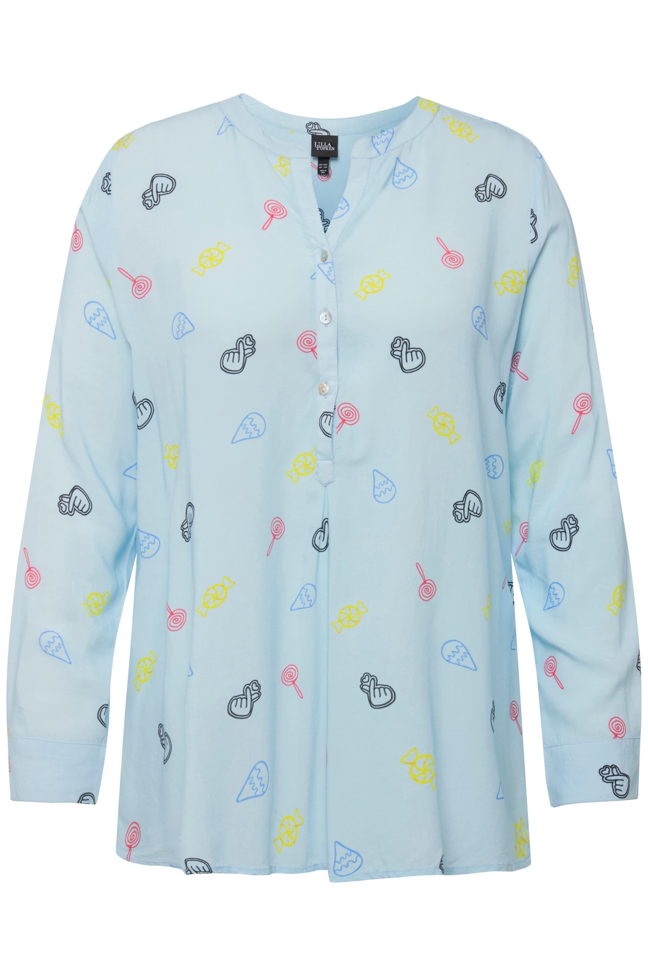 Ulla Popken Blouse in Blauw: voorkant