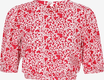 ECY - Blusa 'Valentine's Day' em branco: frente