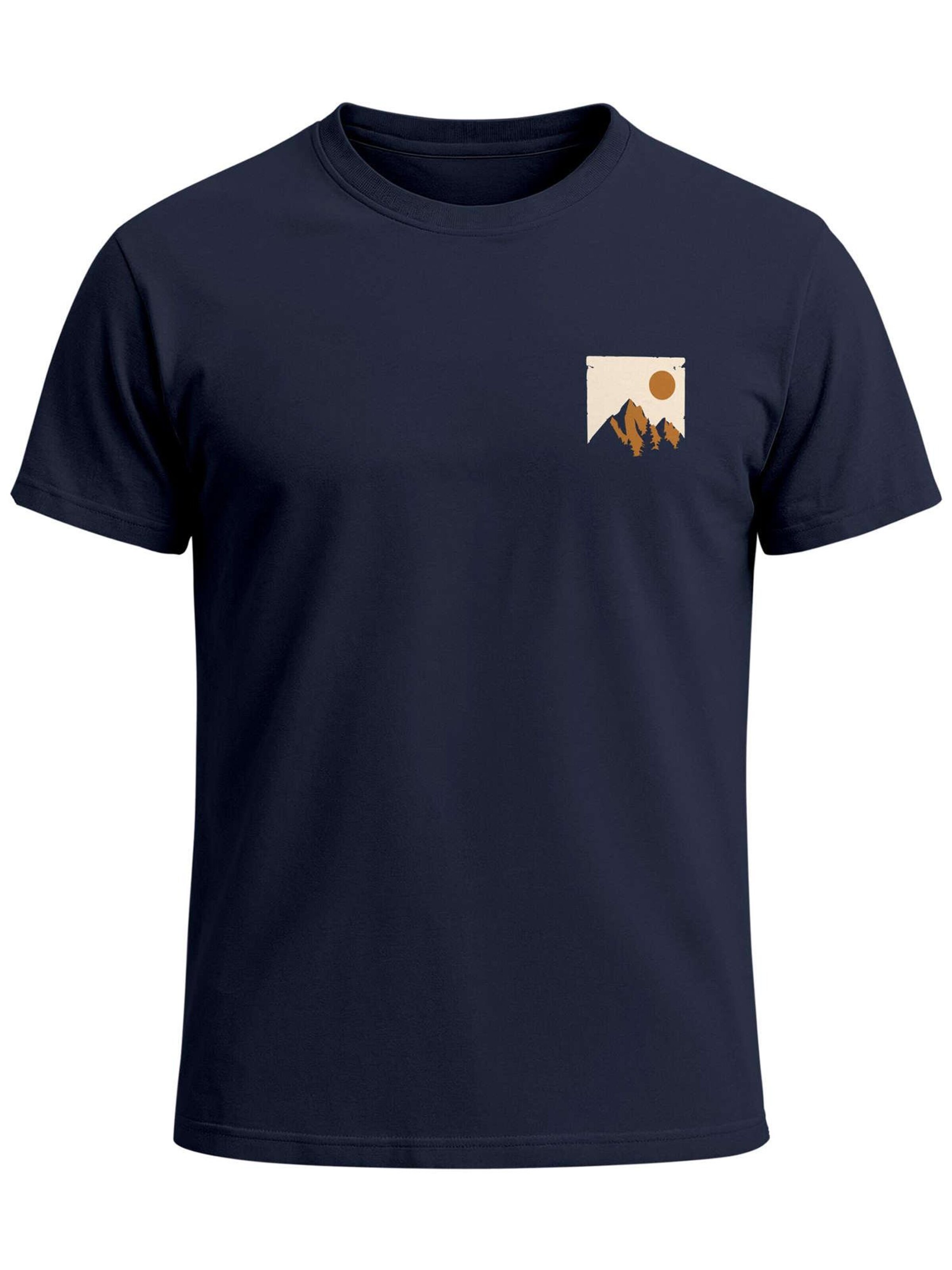 Neverless Shirt 'Mointain Badge' in Blue