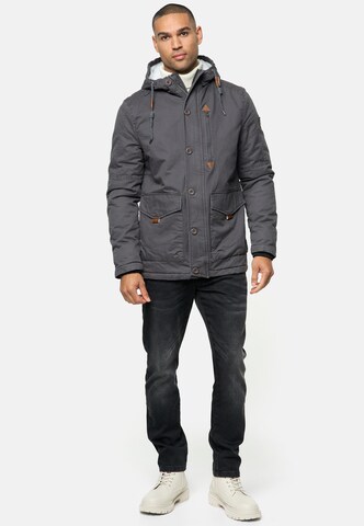 INDICODE JEANS Winterjacke ' Crossing ' in Grau