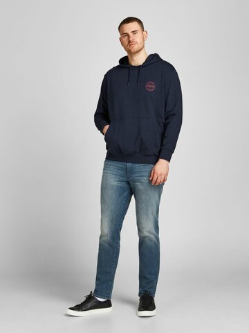 Jack & Jones Plus Суичър 'Shark' в синьо