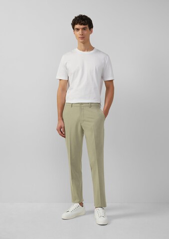 s.Oliver BLACK LABEL Slim fit Pleat-front trousers in Green
