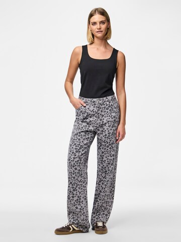 PIECES Wide leg Jeans 'PCPORTIA' in Grey