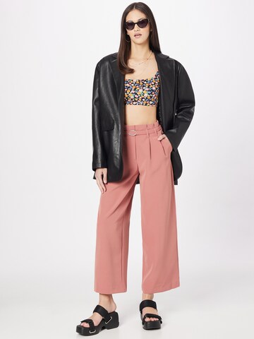 ONLY Wide leg Pleat-Front Pants 'PAYTON-MAIA' in Pink
