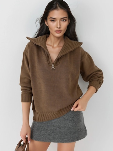 My fashion Sweater 'Pullover' in Brown: front