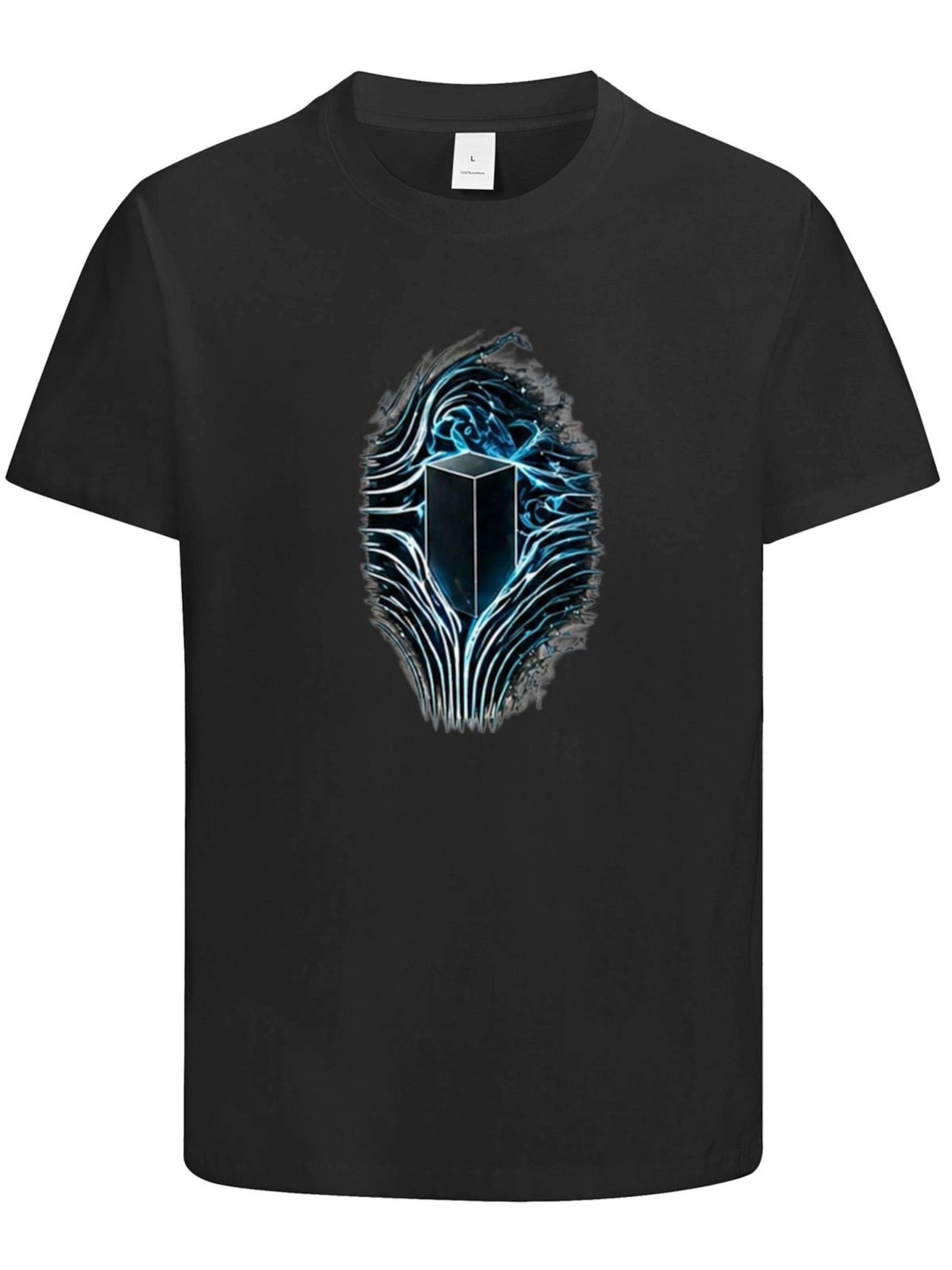 HUSKSWARE Shirt 'Grafik'‌‌‌ in Schwarz: Vorderseite