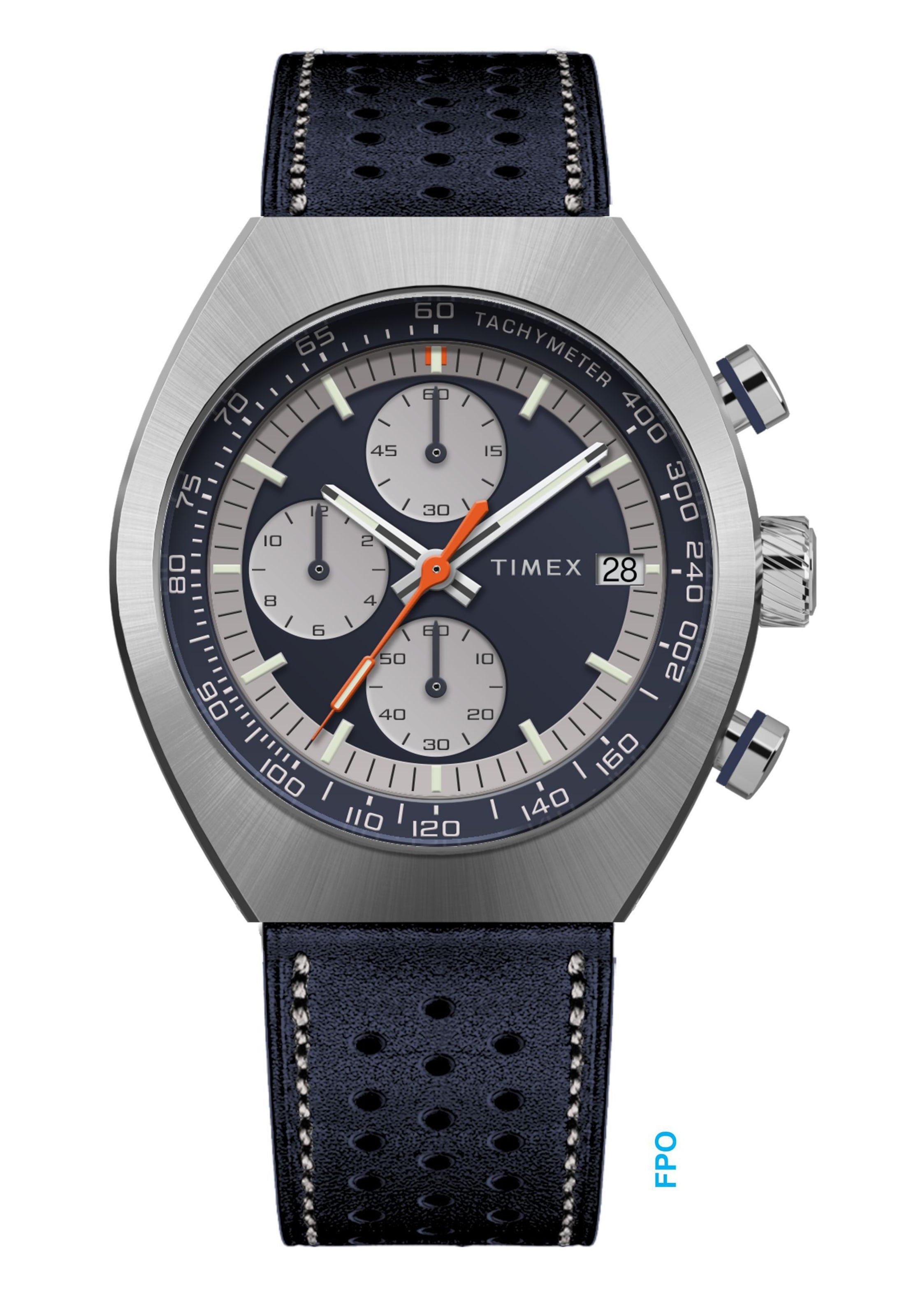 TIMEX Analog watch 'Legacy Tonneau' in Blue: front