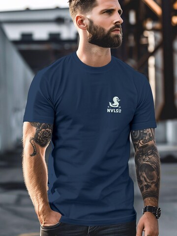 Neverless Shirt 'Good Vibes Rücken' in Blue: front