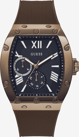 GUESS Analoog horloge ' FALCON ' in Bruin: voorkant