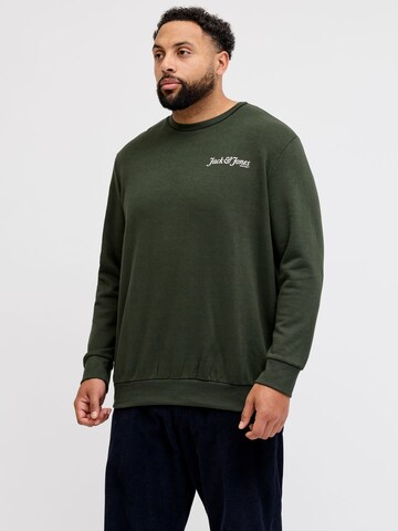 Felpa di Jack & Jones Plus in verde: frontale