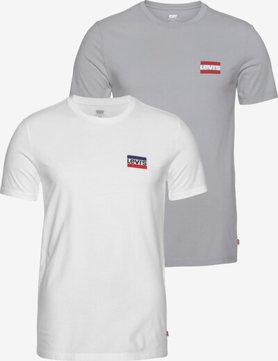 LEVI'S ® Μπλουζάκι '2Pk Crewneck Graphic' σε γκρι / λευκό, Άποψη προϊόντος