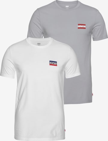 LEVI'S ® Majica '2Pk Crewneck Graphic' | siva barva: sprednja stran