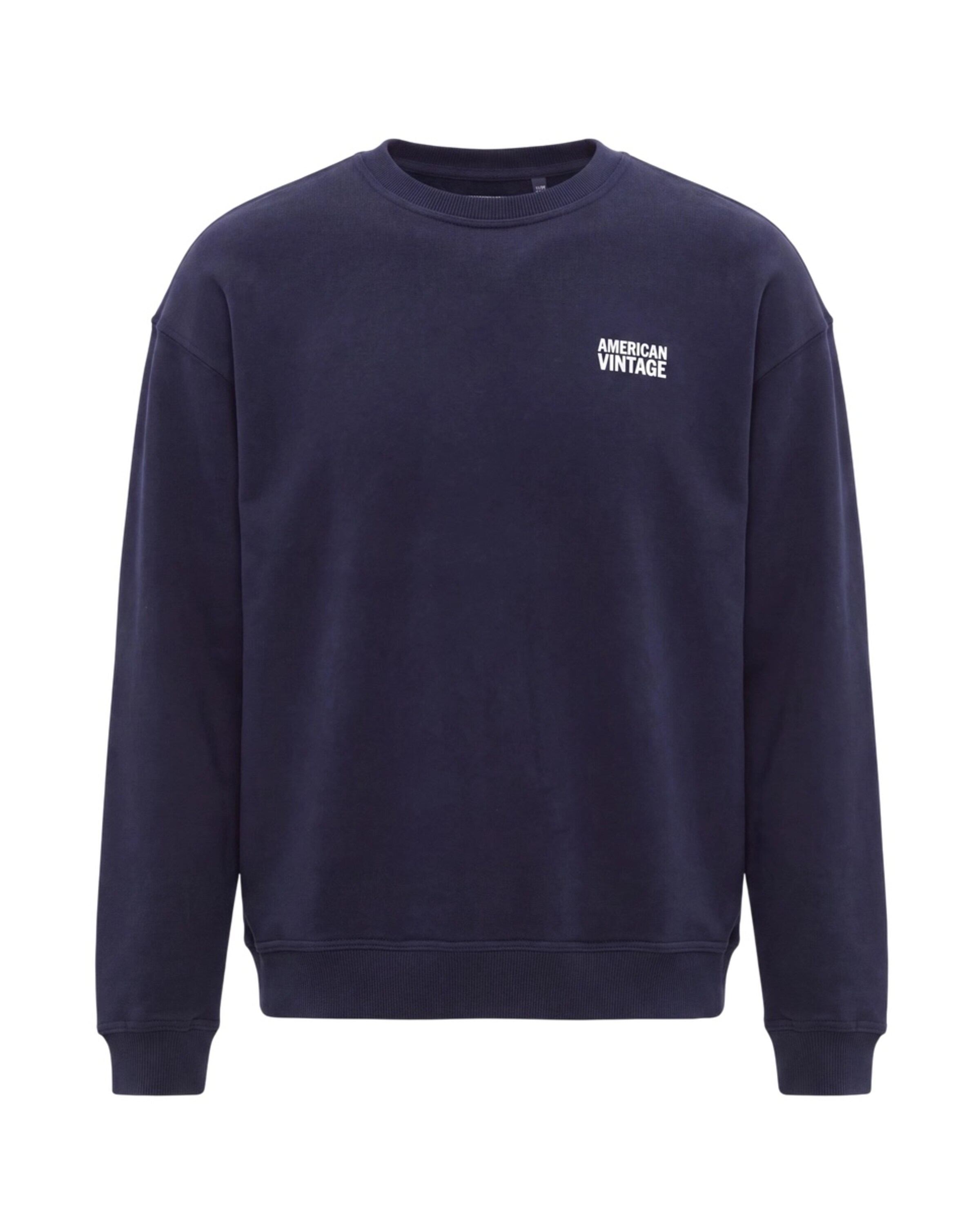 AMERICAN VINTAGE Sweat-shirt en S en bleu marine / blanc, Vue avec produit
