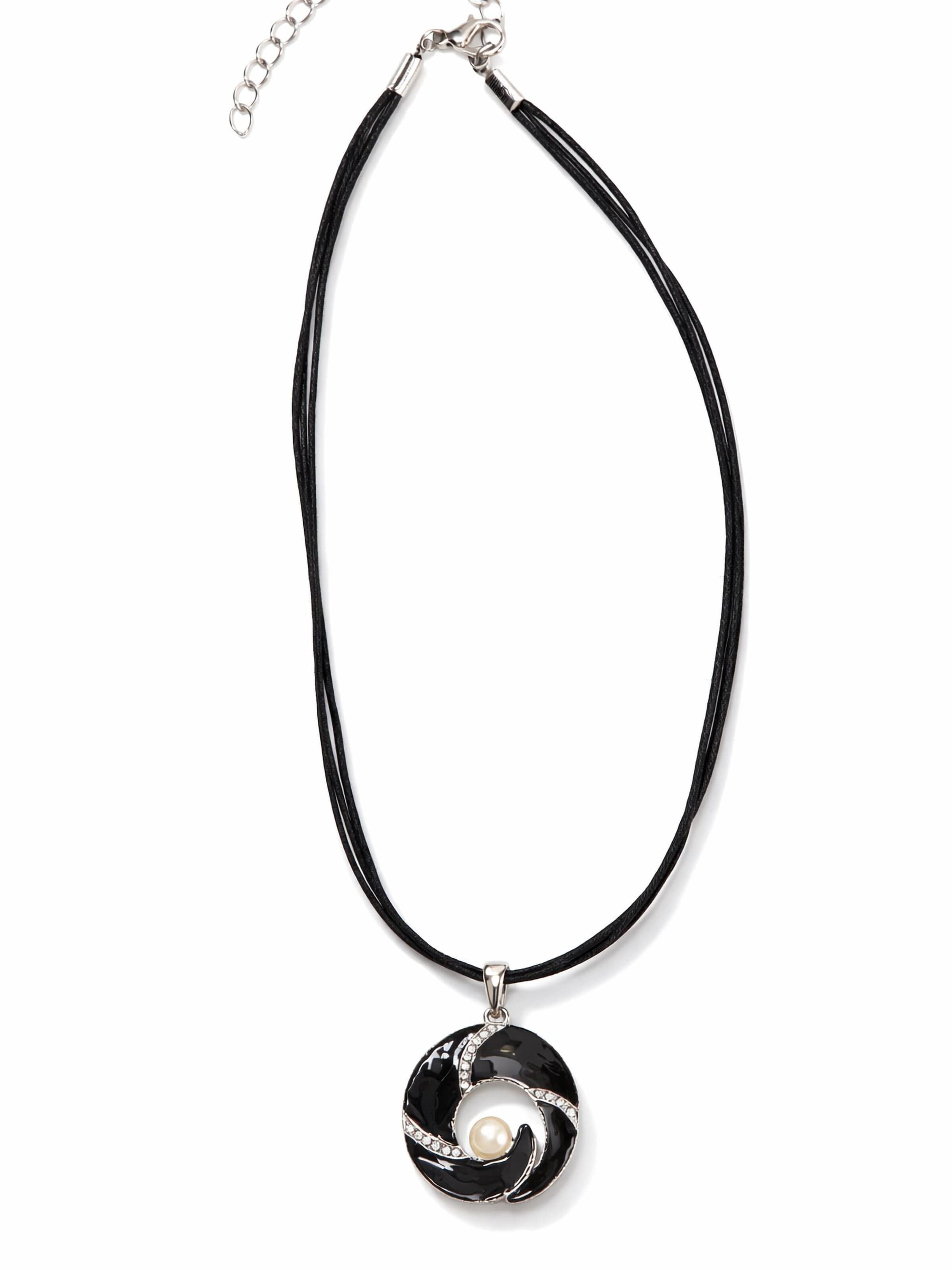 COLLEZIONE ALESSANDRO Necklace 'Muriel' in Black: front