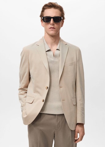 MANGO MAN Slim fit Suit Jacket 'Verner' in Beige: front