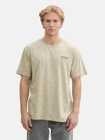 T-Shirt TOM TAILOR DENIM en beige : devant