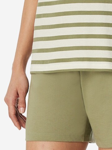 SCHIESSER Pyjama 'Casual Essentials' in Grün