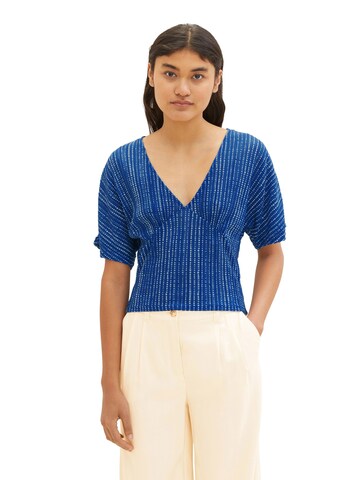 TOM TAILOR DENIM Blouse in Blue: front