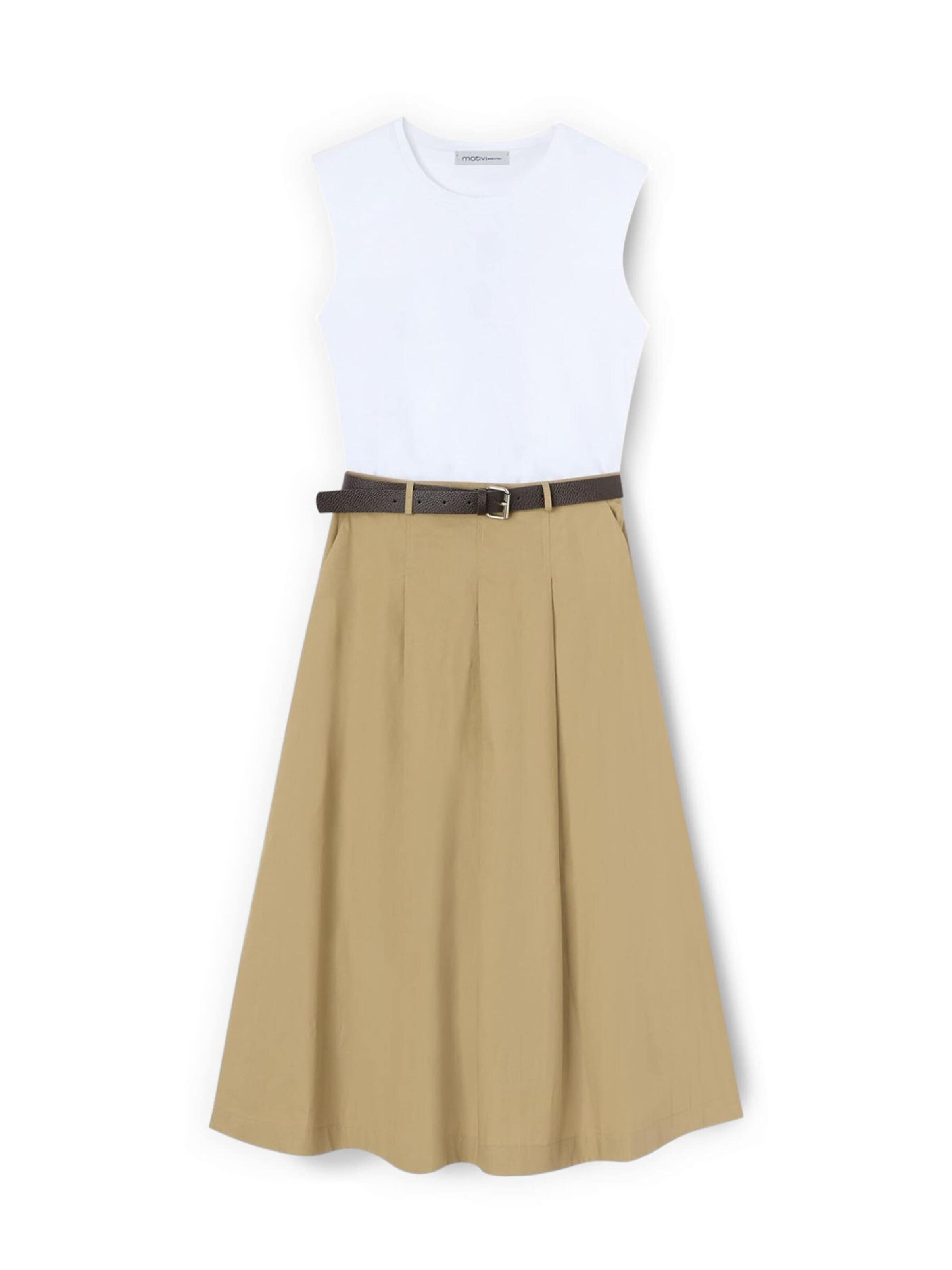 MOTIVI Dress in Beige: front