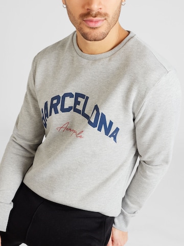 Sweat-shirt 'BARCELONA' AÉROPOSTALE en gris