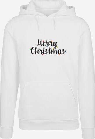 Sweat-shirt 'Merry Christmas' Merchcode en blanc : devant