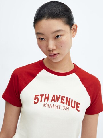 T-shirt 'AVENUE' MANGO en rouge