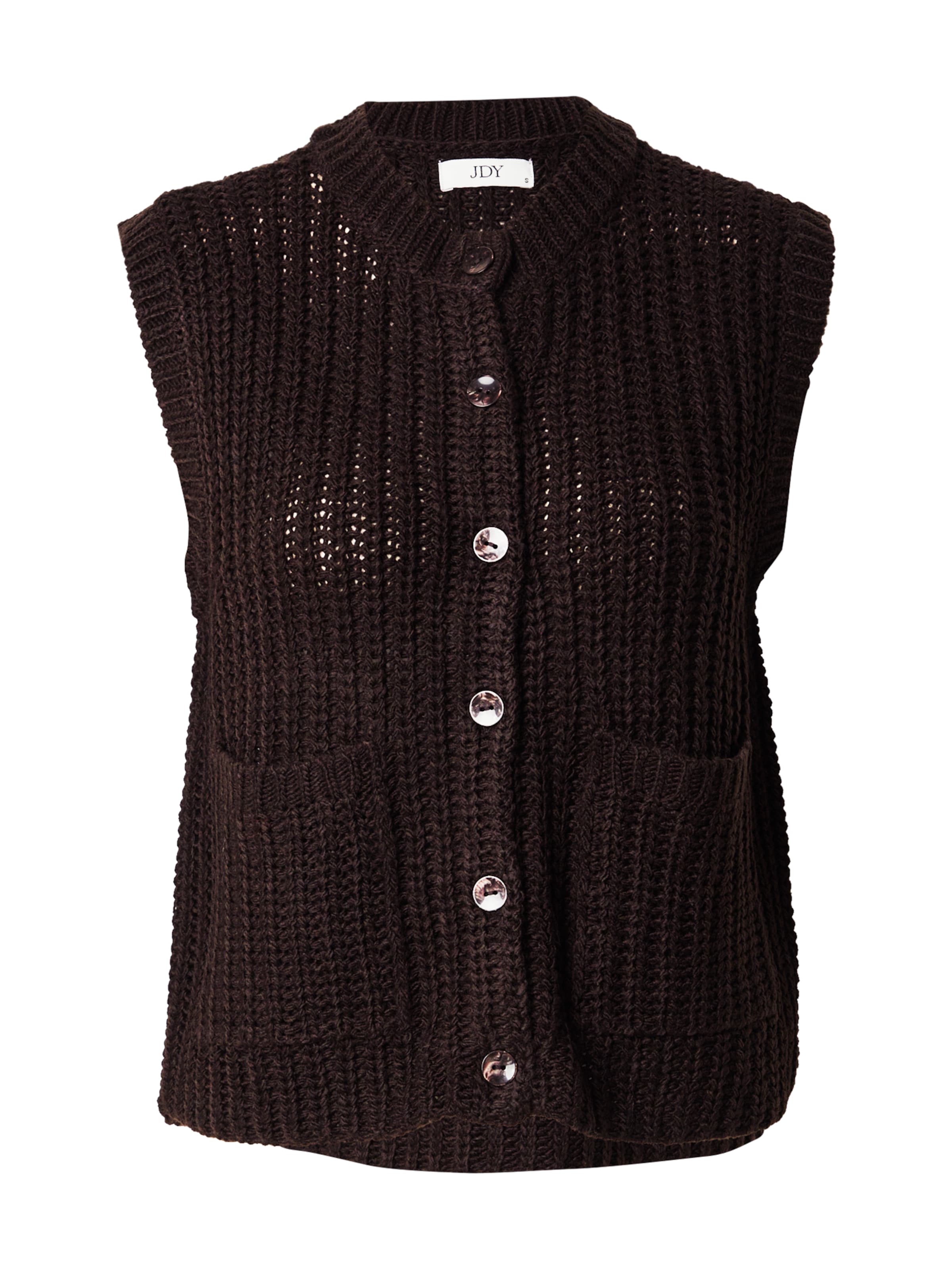 JDY Neuleliivi 'JDYMABEL' värissä ruskea: etupuoli