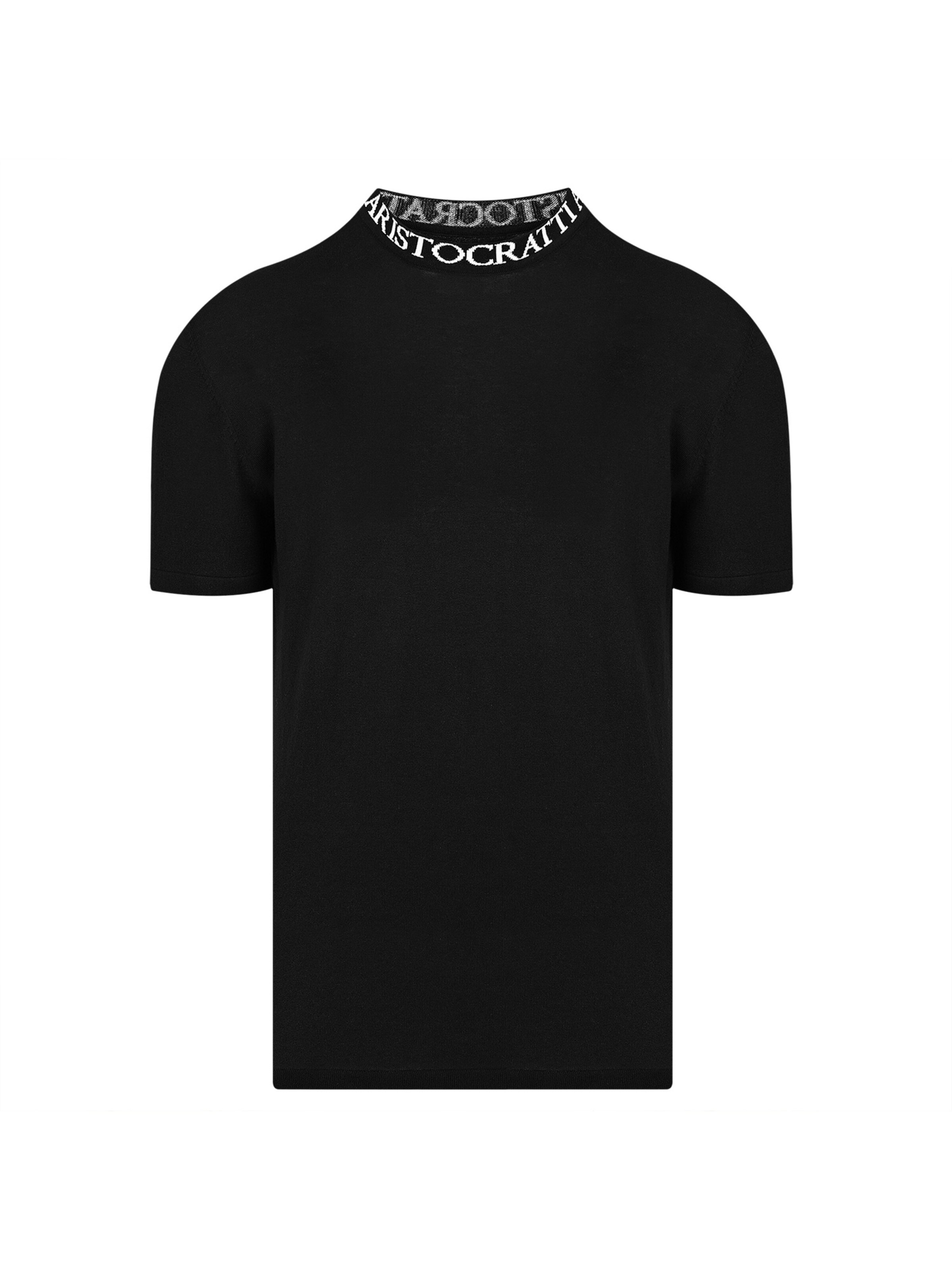 ARISTOCRATTI Shirt 'PRIME – Premium T-Shirt Made from Fine Knit Cotton'‌‌‌‌ in Schwarz: Vorderseite