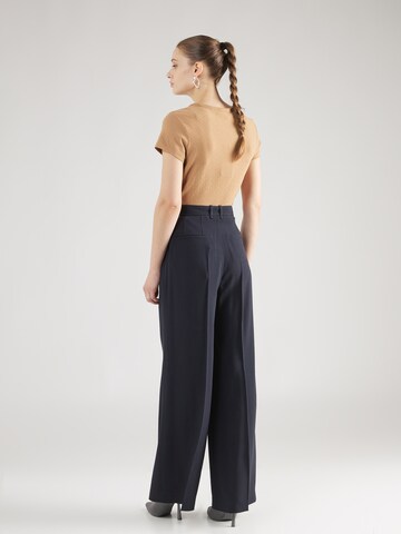 BOSS Wide leg Pantalon 'Tikela' in Blauw