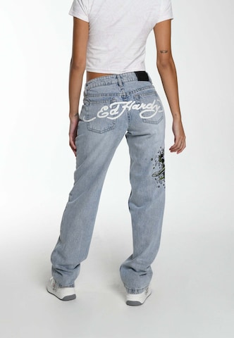 mėlyna Ed Hardy Laisvas Džinsai 'Koi Wave'