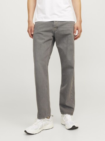 JACK & JONES Широка кройка Дънки 'JJICHRIS JJCOOPER' в сиво: отпред
