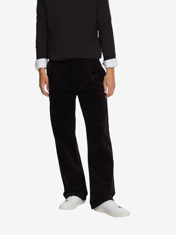 ESPRIT Loose fit Pleat-Front Pants in Black