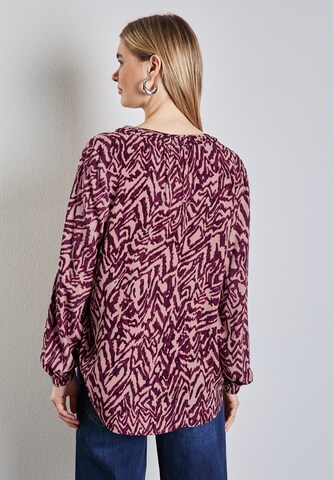 STREET ONE Gemusterte Bluse in Rot