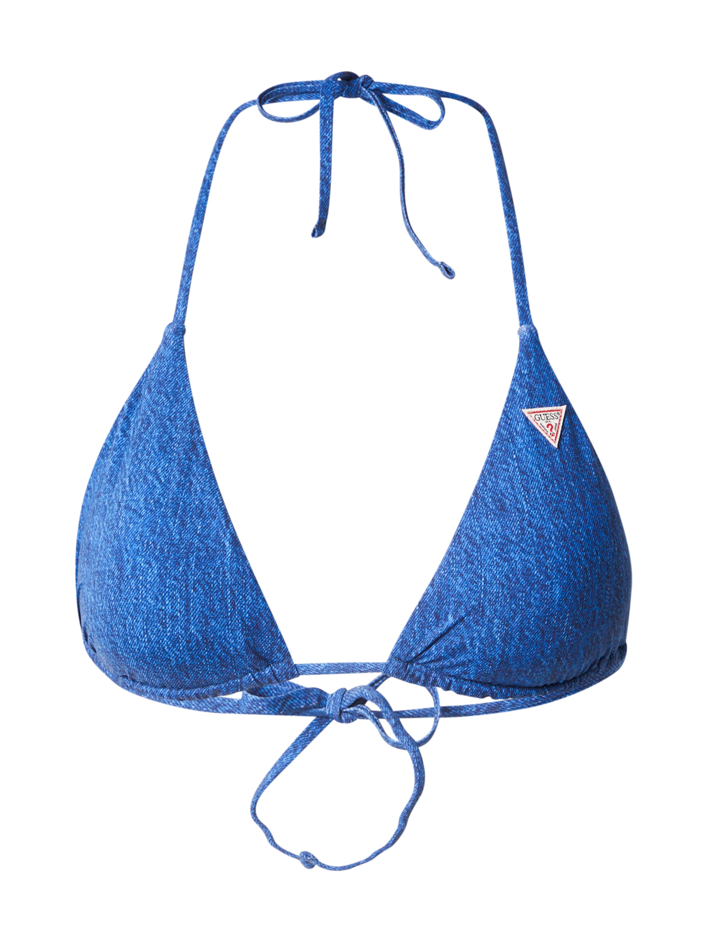 zils GUESS Trijstūra formas Bikini augšdaļa: no priekšpuses