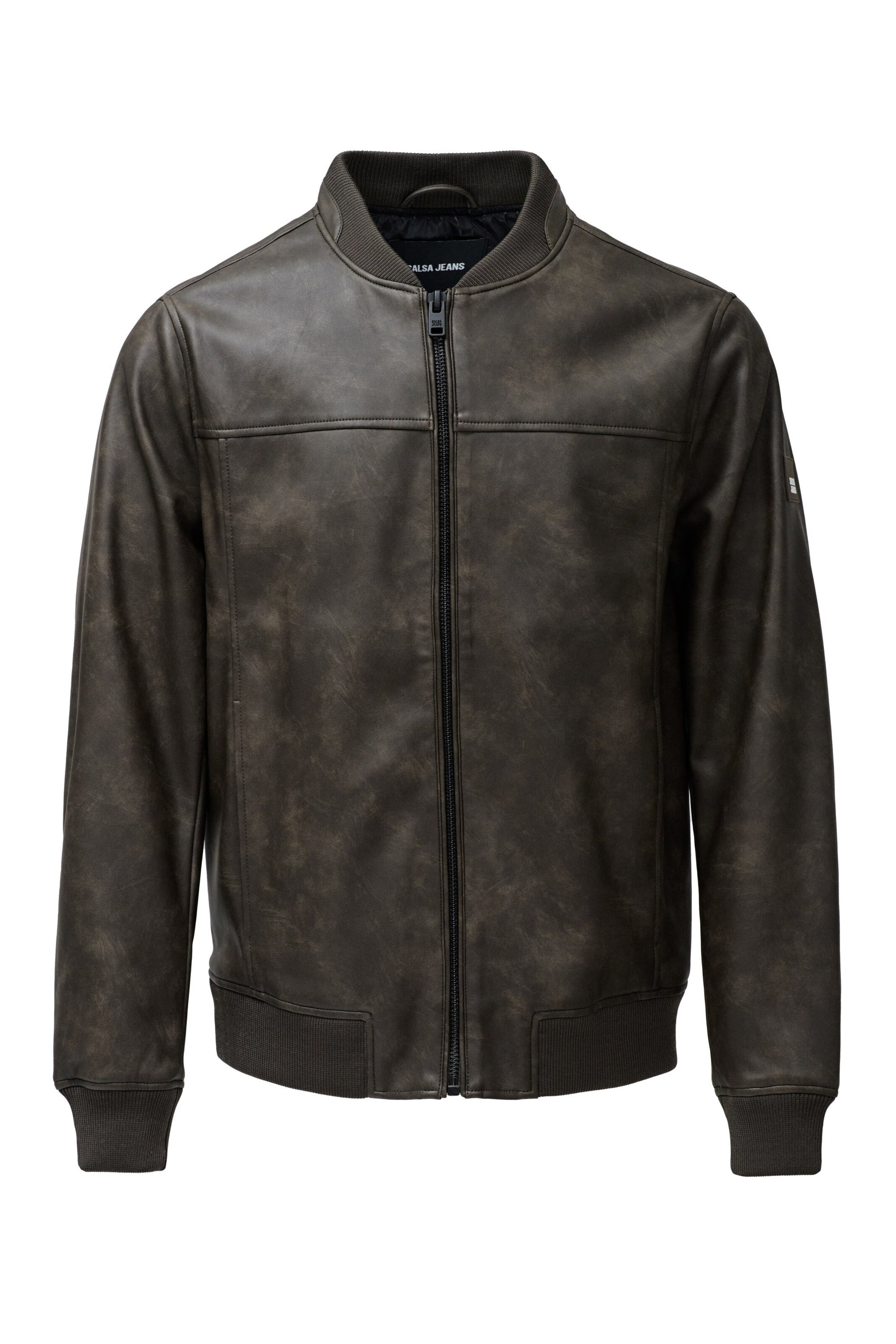 Salsa Jeans Tussenjas in Groen: voorkant