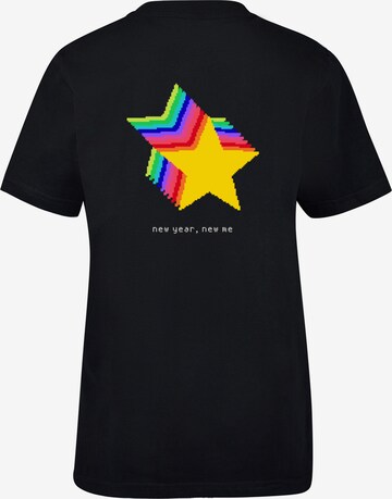 F4NT4STIC Shirt 'SIlvester Party Happy People Only' in Zwart