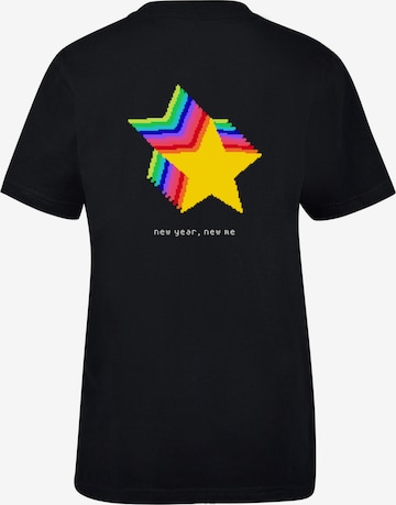 T-Shirt 'SIlvester Party Happy People Only' F4NT4STIC en noir