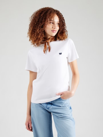 WRANGLER T-Shirt 'SIGN_OFF' in Weiß: Vorderseite