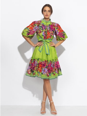 JIORO Dress 'ACID' in Green