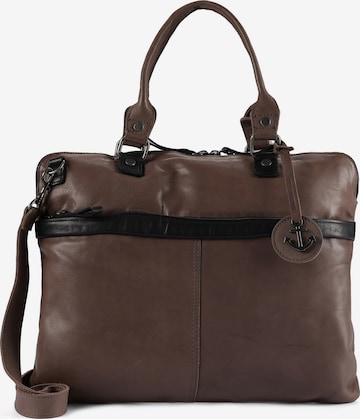 Harbour 2nd Aktentas 'Urban Poets' in Bruin: voorkant