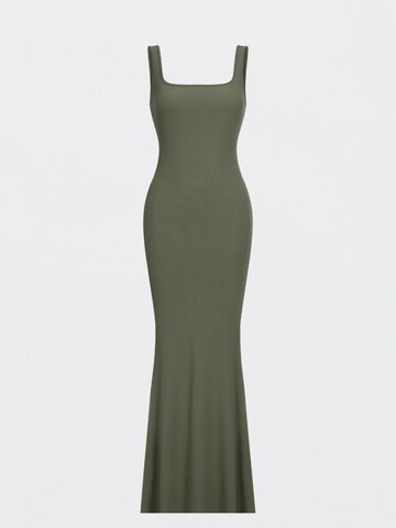 cfab (formerly creamy fabrics) Kleid 'Ribbed Tank Top Maxikleid'‌ in Grün: Vorderseite