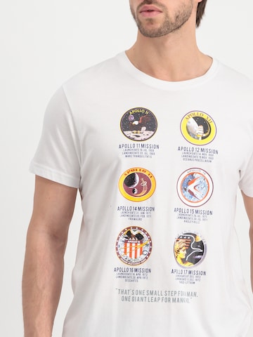 Maglietta 'Apollo Mission' di ALPHA INDUSTRIES in bianco