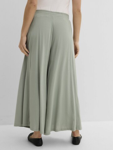 bonprix Wide leg Bandplooibroek in Groen