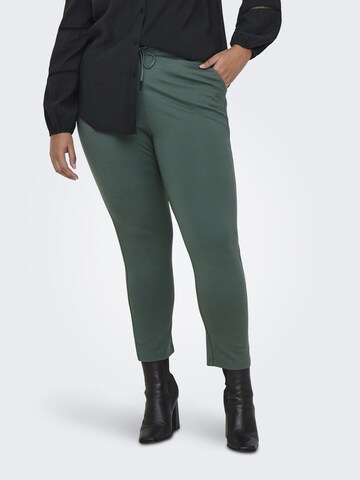 Slimfit Pantaloni 'Goldtrash Classic' di ONLY Carmakoma in verde: frontale